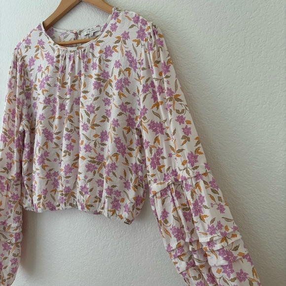 Z‎ Supply Sandstone Nylon Floral top Size Large - Picture 3 of 8